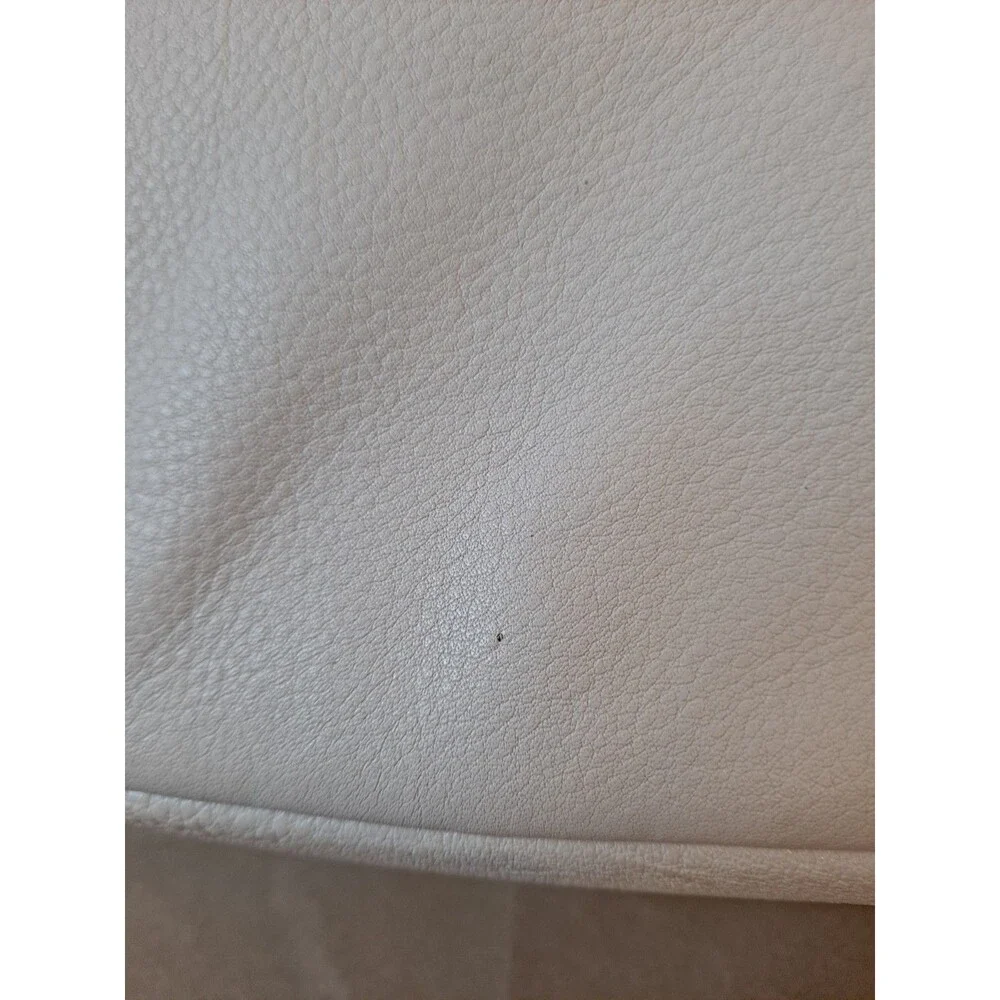 Elliot Lucca Pebbled Leather Coraline Hobo Bag Two-tone Beige Cream 12